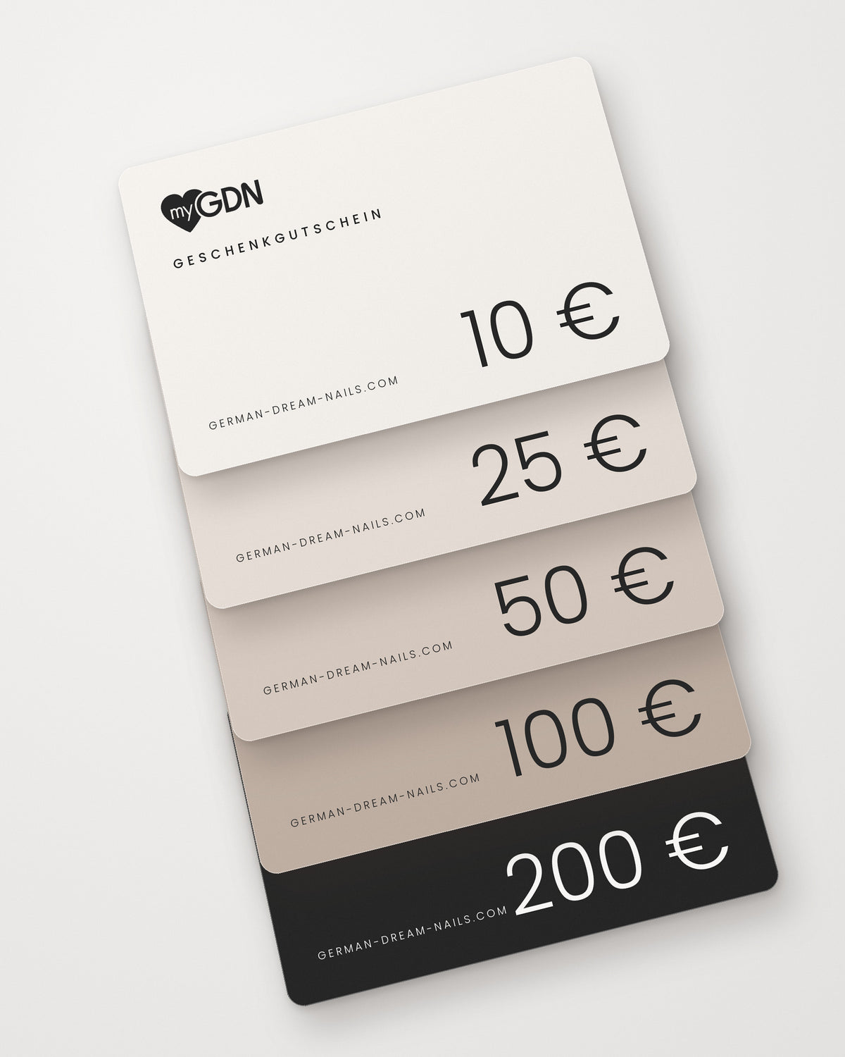 myGDN Geschenkgutschein – alle Werte von 10 bis 200 €