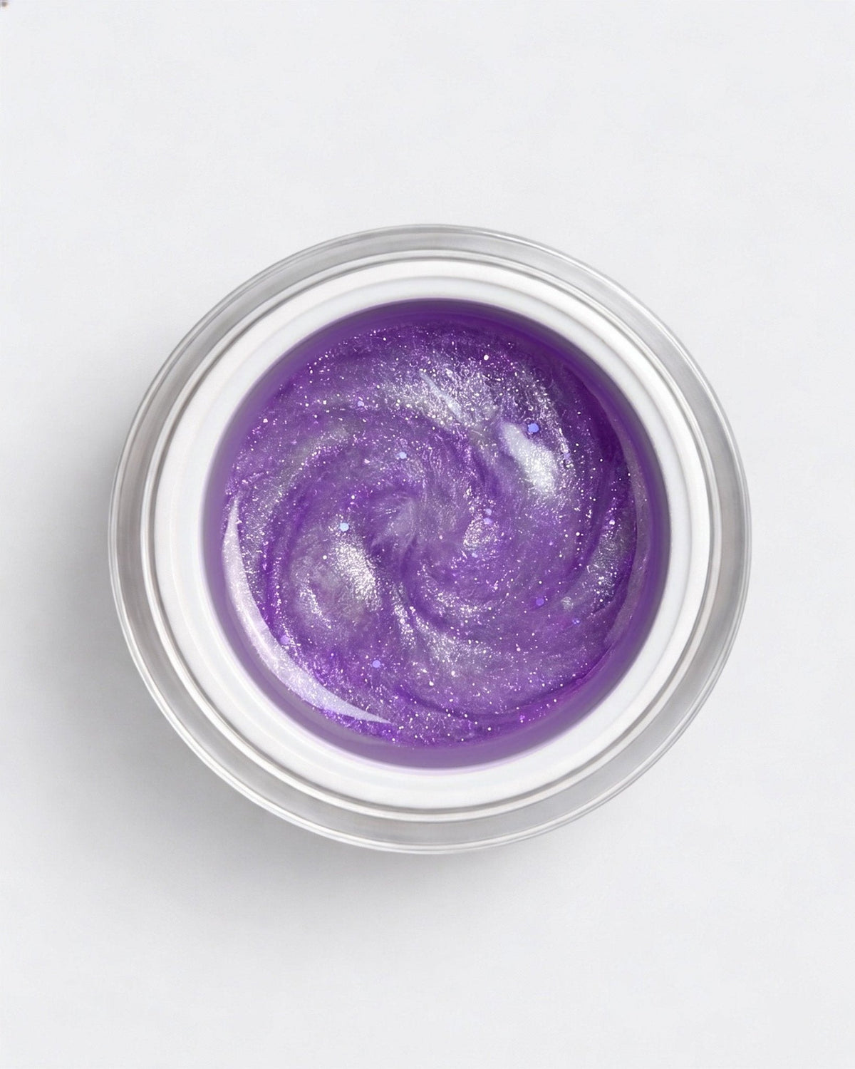 No File Gel Violet Dust – geöffneter Tiegel von oben