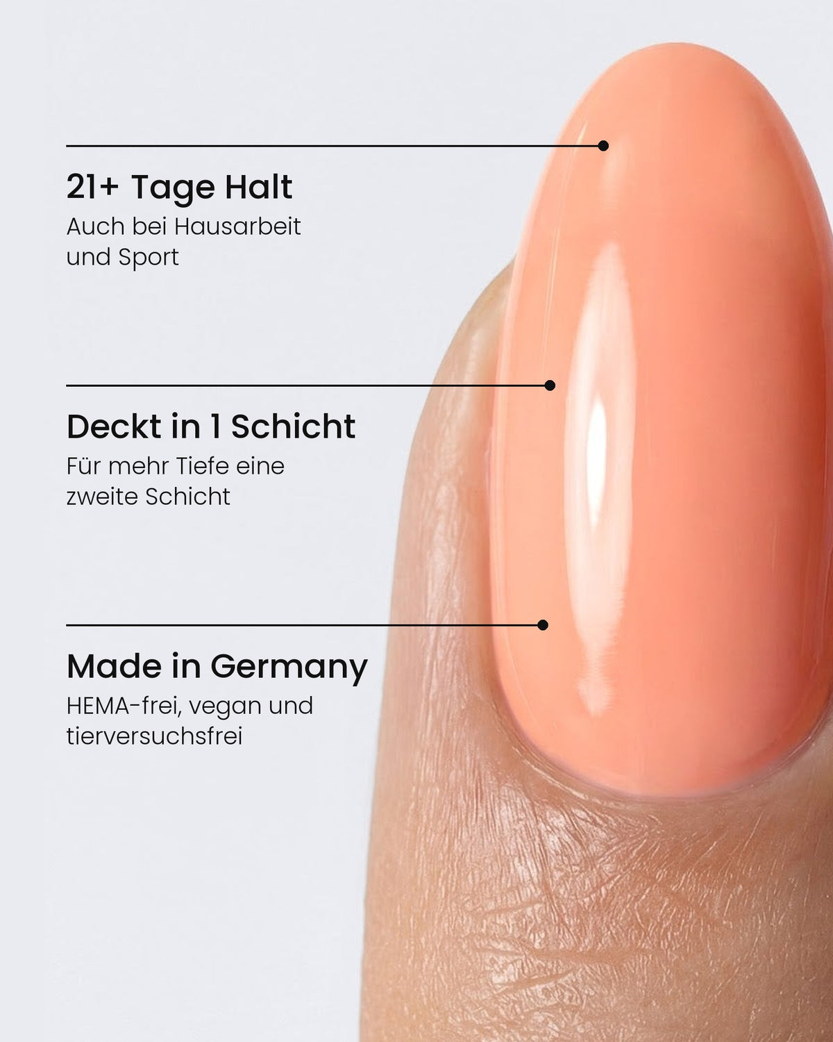 Shellac Happy Day am Nagel: 21+ Tage Halt, Deckt in 1 Schicht, Made in Germany – HEMA-frei, vegan und tierversuchsfrei