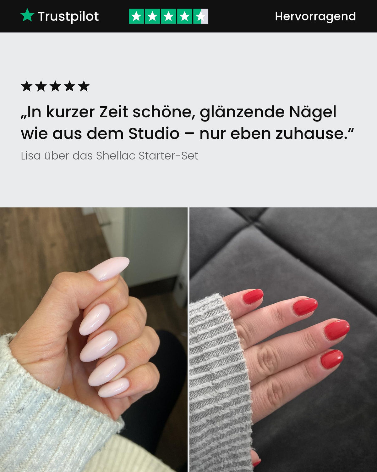 Kundinnenbewertung zu myGDN Shellac auf Trustpilot