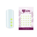 myGDN Sticky Nailart Stones - round neon green