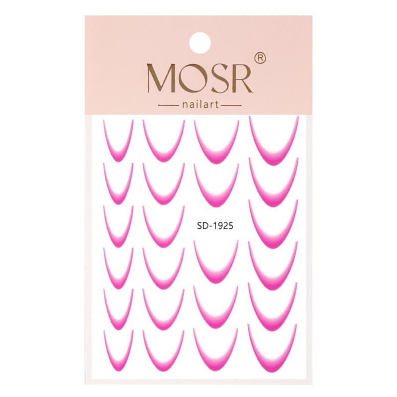 Ombre Sticker für Nailart - pink