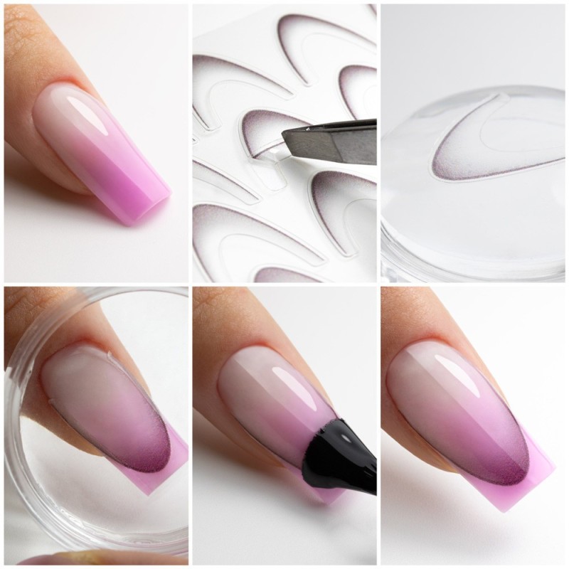 Ombre Sticker für Nailart - braun