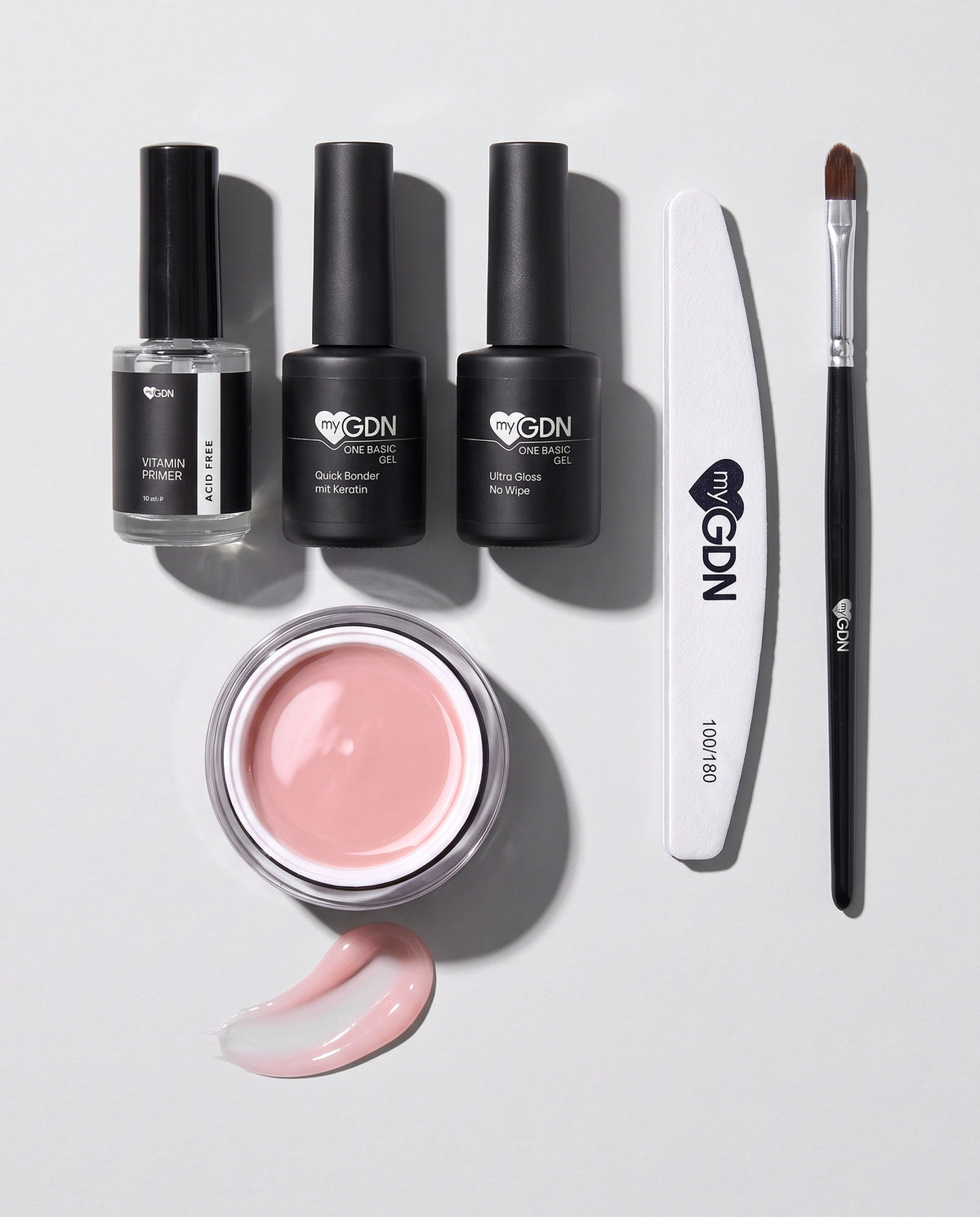 myGDN No File Gel Essentials Set mit Primer, Pinsel und Feile