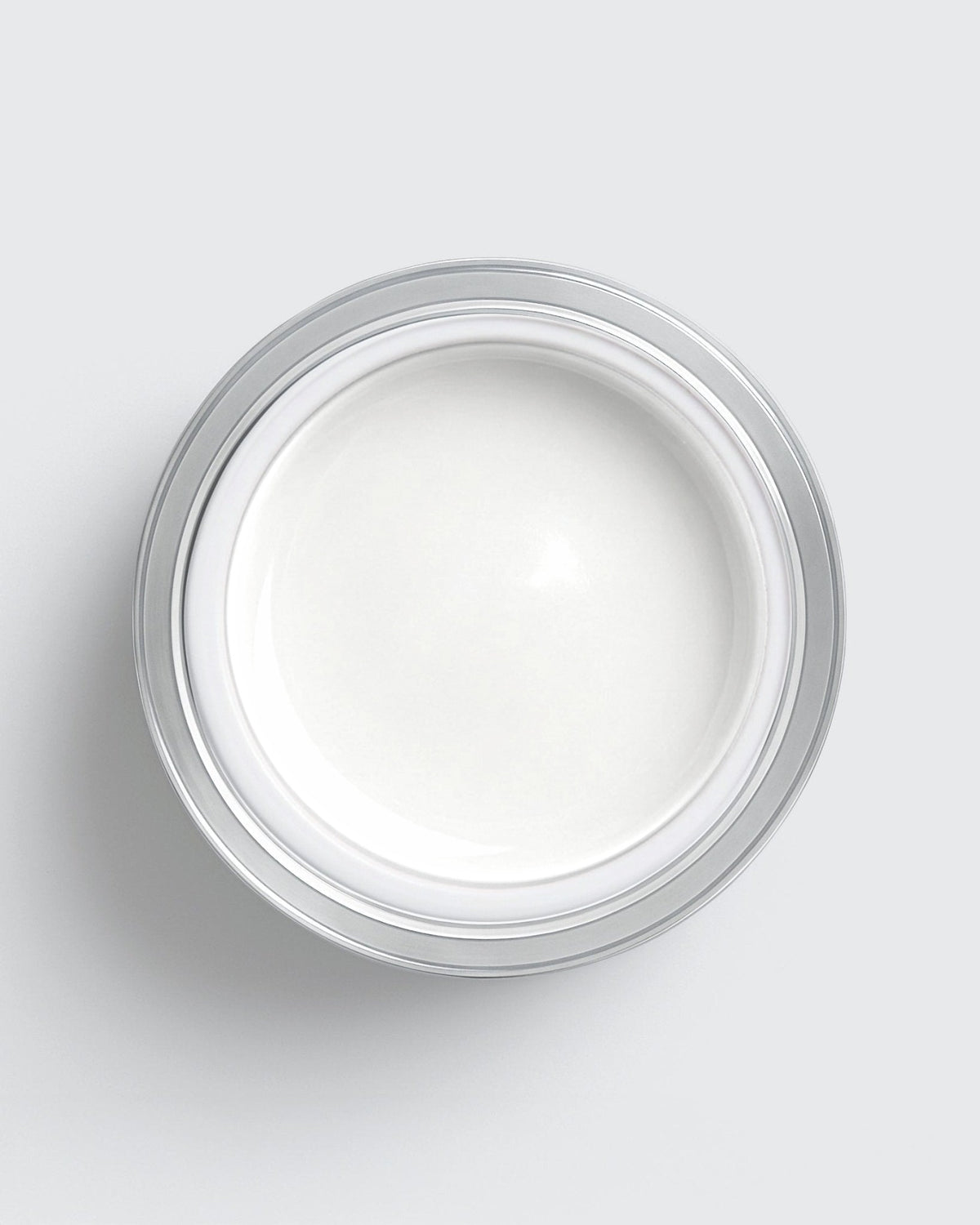 No File Gel Milky White – geöffneter Tiegel von oben