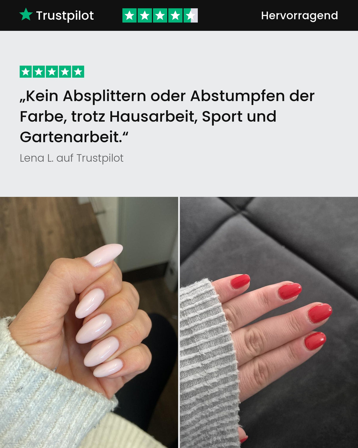 Kundinnenbewertung zu myGDN Shellac auf Trustpilot