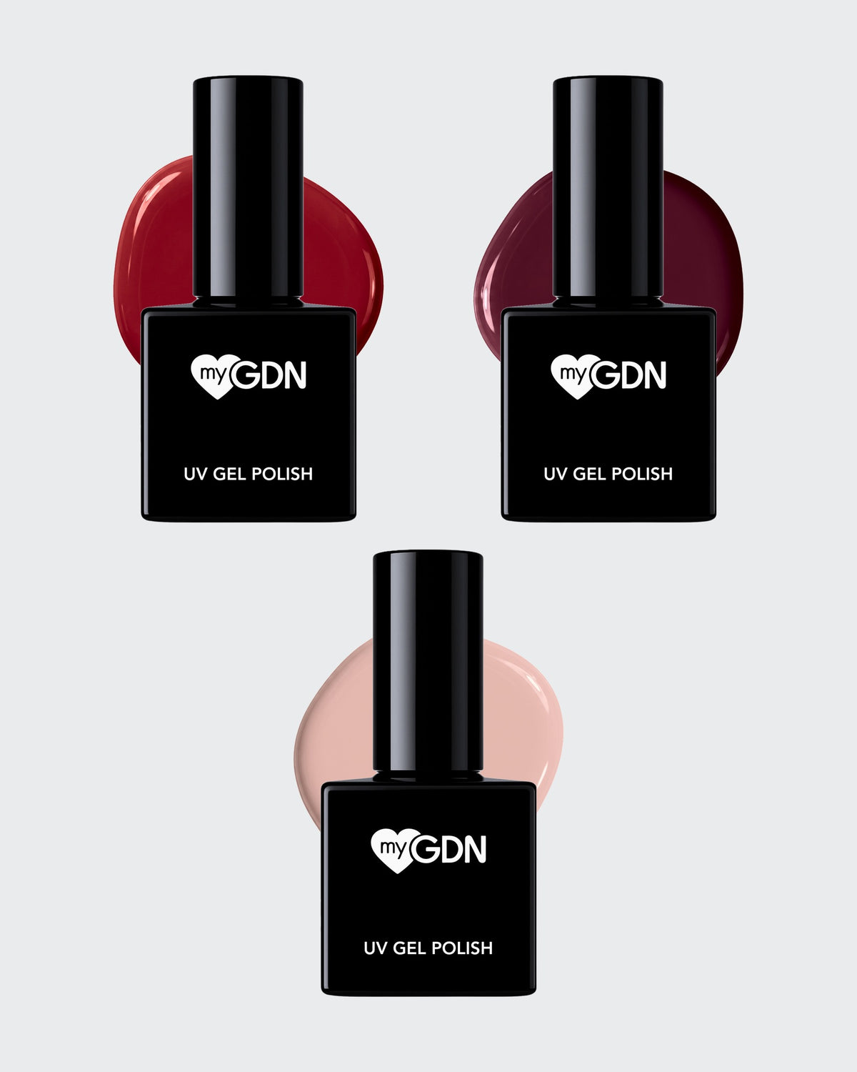 Shellac Mix & Match Bundle mit 3 Farben: Cherry, Rouge Noir und Natural Rose